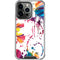 Chromatic Splatter White iPhone 14 Pro Clear Case
